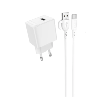 Зарядний пристрій Borofone BAS11A 10.5W 2.1A USB-A з кабелем A-C white