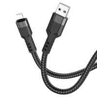Кабель Hoco U110 USB-A to Lightning 12W 2.4A 1.2м black