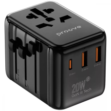 Зарядний пристрій універсальний Proove Trip 20W 3A 2USB-A+USB-C black