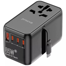 Зарядний пристрій універсальний Proove Trip 85W 3A USB-A+3USB-C black