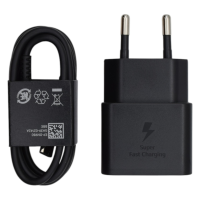 Зарядний пристрій Samsung EP-T2510 25W 3A USB-C з кабелем C-C (OEM) black