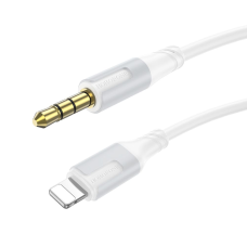 Audio кабель AUX Borofone BL19 Lightning to 3.5мм 1м white