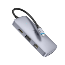 USB HUB adapter Hoco HB33 10в1 Type-C 0.13м gray