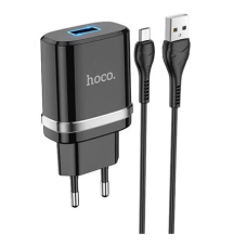 Зарядний пристрій Hoco N1 12W 2.4A USB-A з кабелем A-M black
