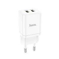 Зарядний пристрій Hoco N25 10.5W 2.1A 2USB-A white