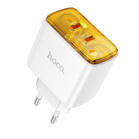 Зарядний пристрій Hoco CS43A 45W 3A 2USB-С white