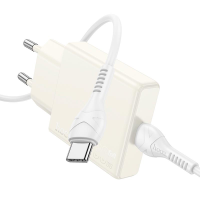 Зарядний пристрій Hoco N44 30W 3A USB-C з кабелем C-C white