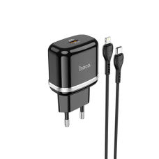 Зарядний пристрій Hoco N24 20W 3A USB-C з кабелем С-L black
