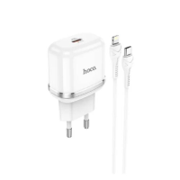 Зарядний пристрій Hoco N24 20W 3A USB-C з кабелем C-L white