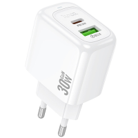 Зарядний пристрій Hoco CS55A 30W 3A USB-A+USB-C white