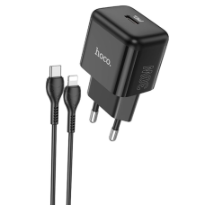 Зарядний пристрій Hoco N32 30W 3A USB-C з кабелем С-L black