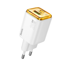 Зарядний пристрій Hoco N52 20W 3A USB-A+USB-C white