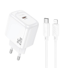 Зарядний пристрій Hoco CS53A 25W 3A USB-C з кабелем C-L white