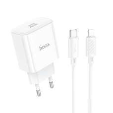 Зарядний пристрій Hoco C76A Pro 30W 3A USB-C з кабелем С-L white
