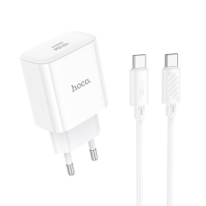 Зарядний пристрій Hoco C76A Pro 30W 3A USB-C з кабелем С-C white