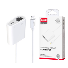 Перехідник XO GB009 Lightning to RJ45 white