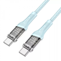 Кабель Hoco U111 Type-C to Type-C 60W 3A 1.2м blue