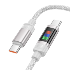 Кабель Hoco U126 Type-C to Type-C 100W 3A 1.2м gray