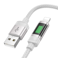 Кабель Hoco U126 USB-A to Lightning 12W 2.4A 1.2м gray