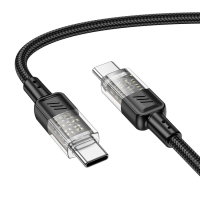 Кабель Hoco U129 Type-C to Type-C 60W 3A 1.2м black