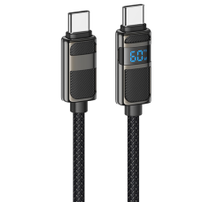 Кабель Hoco U137 Line Type-C  to Type-C 60W 3A 1.2м black