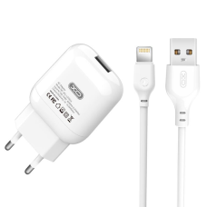 Зарядний пристрій XO L37 10W 2.1A USB-A з кабелем A-L white