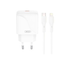 Зарядний пристрій XO L141 20W 3A USB-C з кабелем C-L white