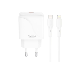 Зарядний пристрій XO L141 20W 3A USB-C з кабелем C-L white