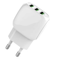 Зарядний пристрій LDNIO A3315 15W 3.1A 3USB-A з кабелем A-M white