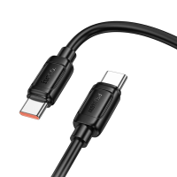 Кабель Hoco X115 Surpass Type-C to Type-C 240W 5A 1м black