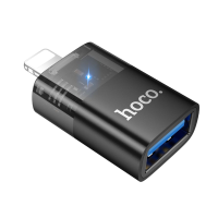 Перехідник Hoco UA36 Lightning to USB-A black