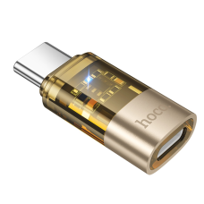 Перехідник Hoco UA36D Type-C to Lightning gold