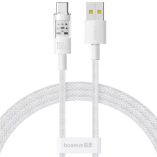 Кабель Baseus Gem Fast-Charging Data Cable USB-A to Type-C 100W 5A 2м (P10373002211) white
