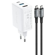 Зарядний пристрій Acefast A17 65W 3A USB-C+USB-A+HDMI 4K з кабелем С-C white