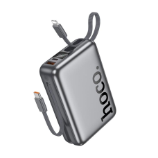 Power Bank Hoco Q39 22.5W+PD20W з кабелем C та L (20000 mAh) gray