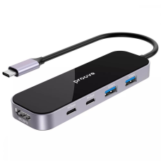USB HUB adapter Proove Shadow (2*USB3.0 + Type-C + PD100W + HDMI) dark gray