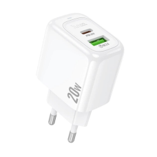 Зарядний пристрій Hoco CS54A 20W 3A USB-A+USB-C white