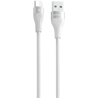 Кабель Proove Soft Silicone USB-A to Type-C 12W 2.4A 2м white