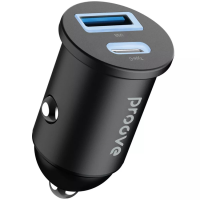 АЗП Proove Tiny Power 30W 3A USB-A+USB-C black