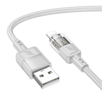 Кабель Hoco U129 USB-A to Lightning 12W 2.4A 1.2м gray