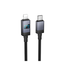 Кабель Hoco X118 Type-C to Lightning з дисплеєм 27W 3A 1м black