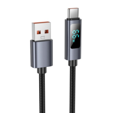 Кабель Hoco X112 USB-A to Type-C з дисплеєм 15W 3A 1м black