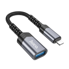Перехідник Hoco UA24 Lightning to USB 2.0 gray
