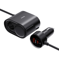 АЗП Baseus High Efficiency Pro Dual Cigarette Lighter 30W 3A USB-A+USB-C Cosmic black