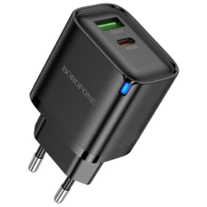 Зарядний пристрій Borofone BA83A 20W 3A USB-A+USB-C black