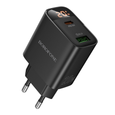 Зарядний пристрій Borofone BA96A 20W 3A USB-A+USB-C black