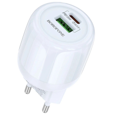 Зарядний пристрій Borofone BA93A 20W 3A USB-A+USB-C blue