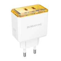Зарядний пристрій Borofone BAS33A 45W 3A 2USB-C white