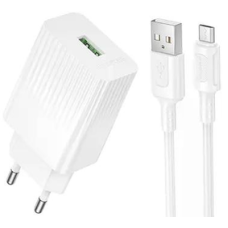 Зарядний пристрій Borofone BAS72A 18W 3A USB-A з кабелем A-C white