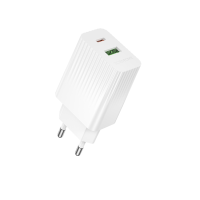 Зарядний пристрій Borofone BAS74A 20W 3A USB-A+USB-C white